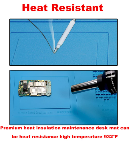 Heat Resistant Soldering Mat | Silicone Soldering Mat | Electronics Repair Mat