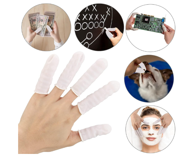 Pack of 100 - Finger Cots | Finger Gloves | Finger Cover | ESD Finger Cots