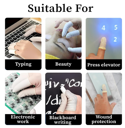 Pack of 100 - Finger Cots | Finger Gloves | Finger Cover | ESD Finger Cots