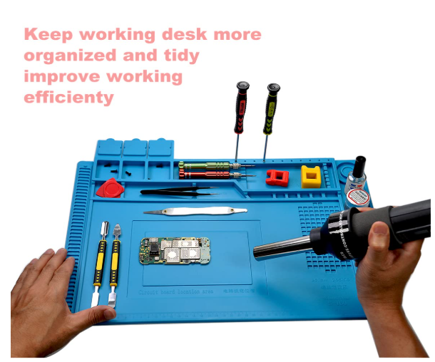 Heat Resistant Soldering Mat | Silicone Soldering Mat | Electronics Repair Mat